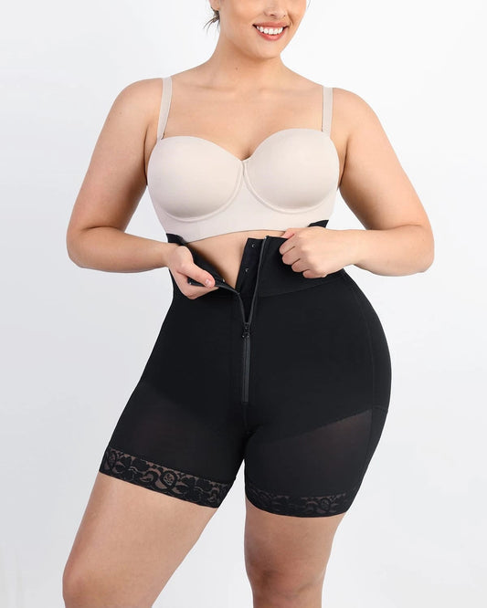 Kaylanie™ Knyttet Høy Midje Formende Shorts