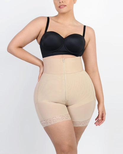 Kaylanie™ Knyttet Høy Midje Formende Shorts