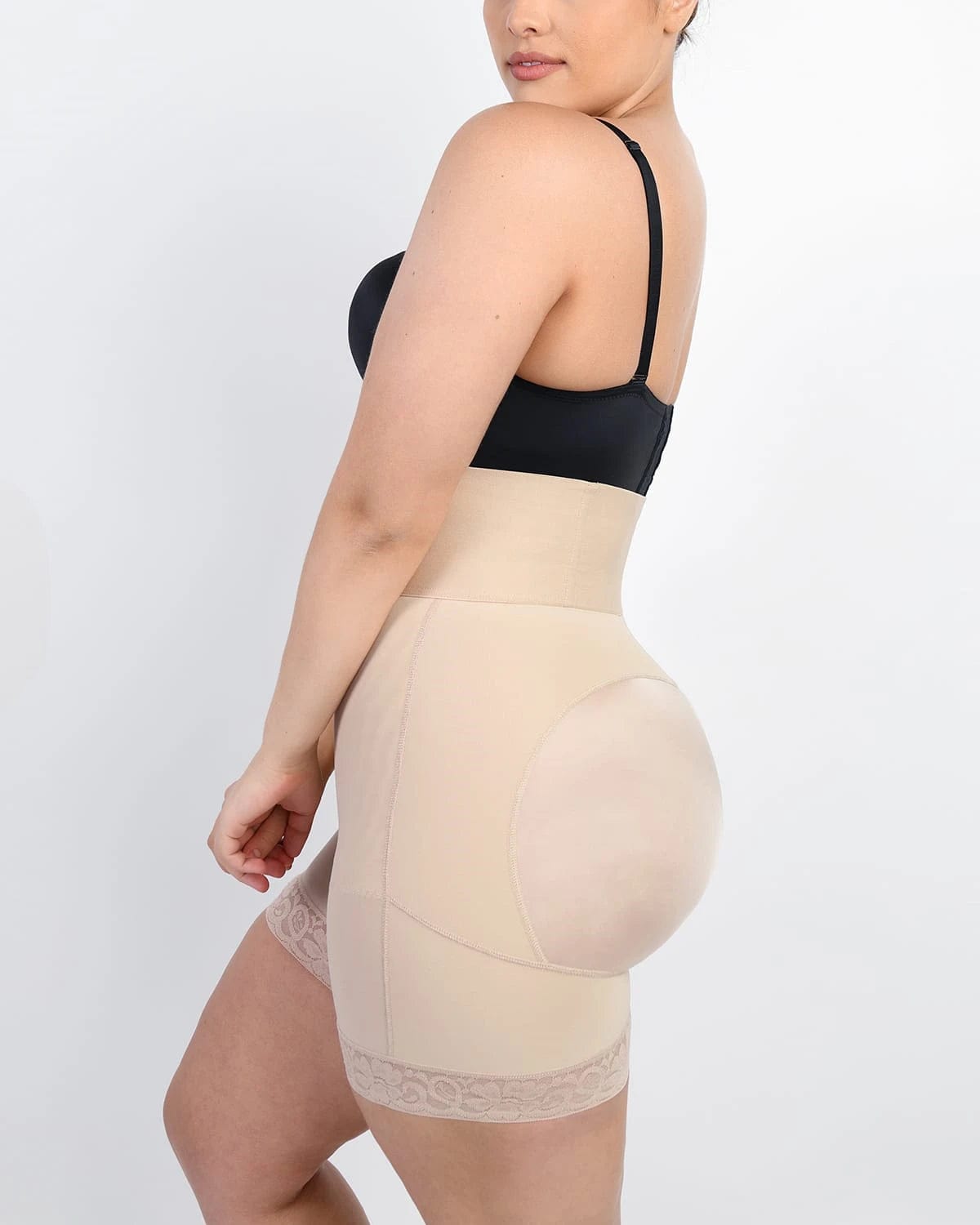 Kaylanie™ Knyttet Høy Midje Formende Shorts